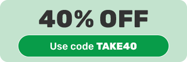 40% Off with code TAKE40