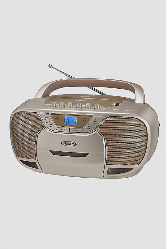 Jensen CD590 Portable Bluetooth CD Cassette AM/FM Boombox