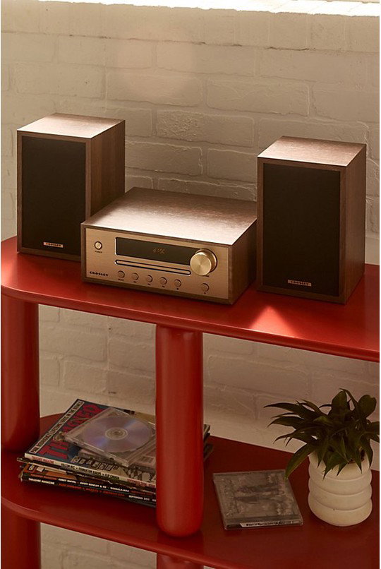 Crosley Parker Radio CD Player & Speaker Shelf System