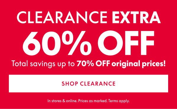 60% Off Clearance