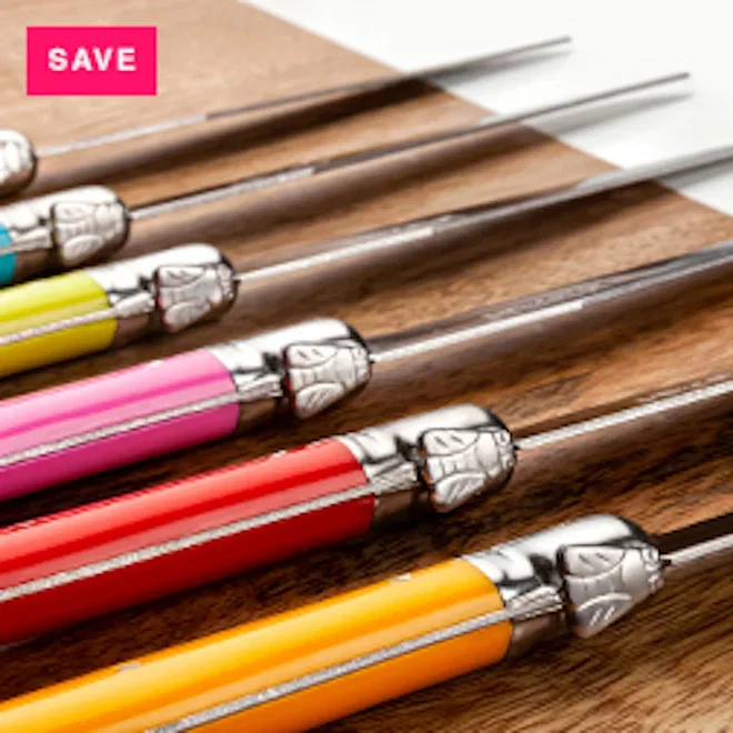 Laguiole by Andre Verdier Steak Knife Set with Stand, 6-Piece