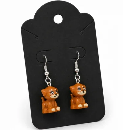 Brown Puppy Earrings