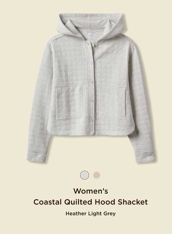 Coastal Quilted Hood Shacket