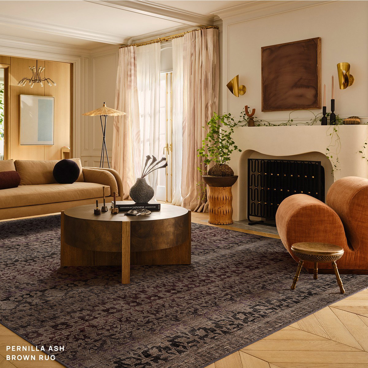 Pernilla Ash Brown Rug 
