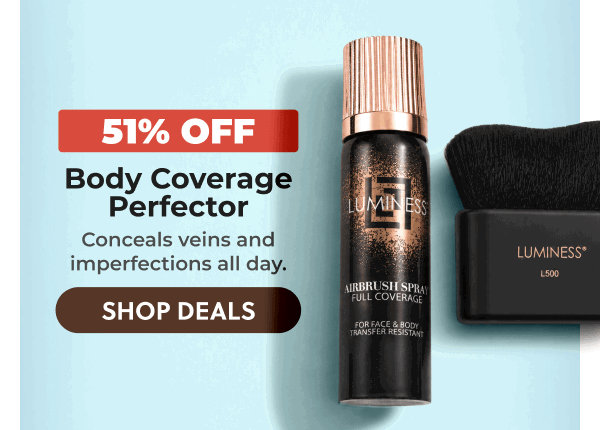 BODY COVERAGE PERFECTOR: Conceals veins and imperfections all day.