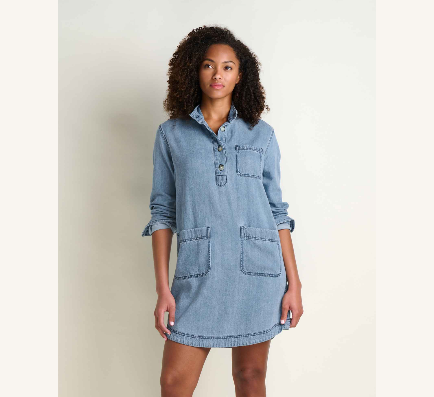 Piñon Soft Denim Popover Dress