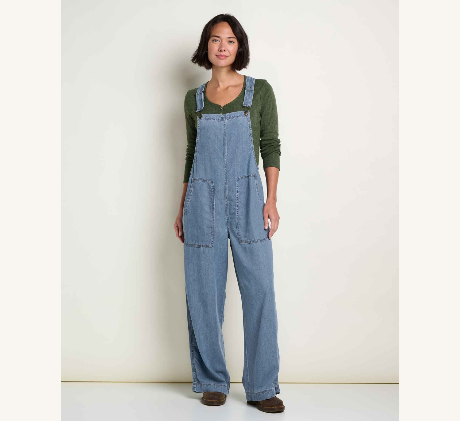 Women's Piñon Soft Denim Wide Leg Overall