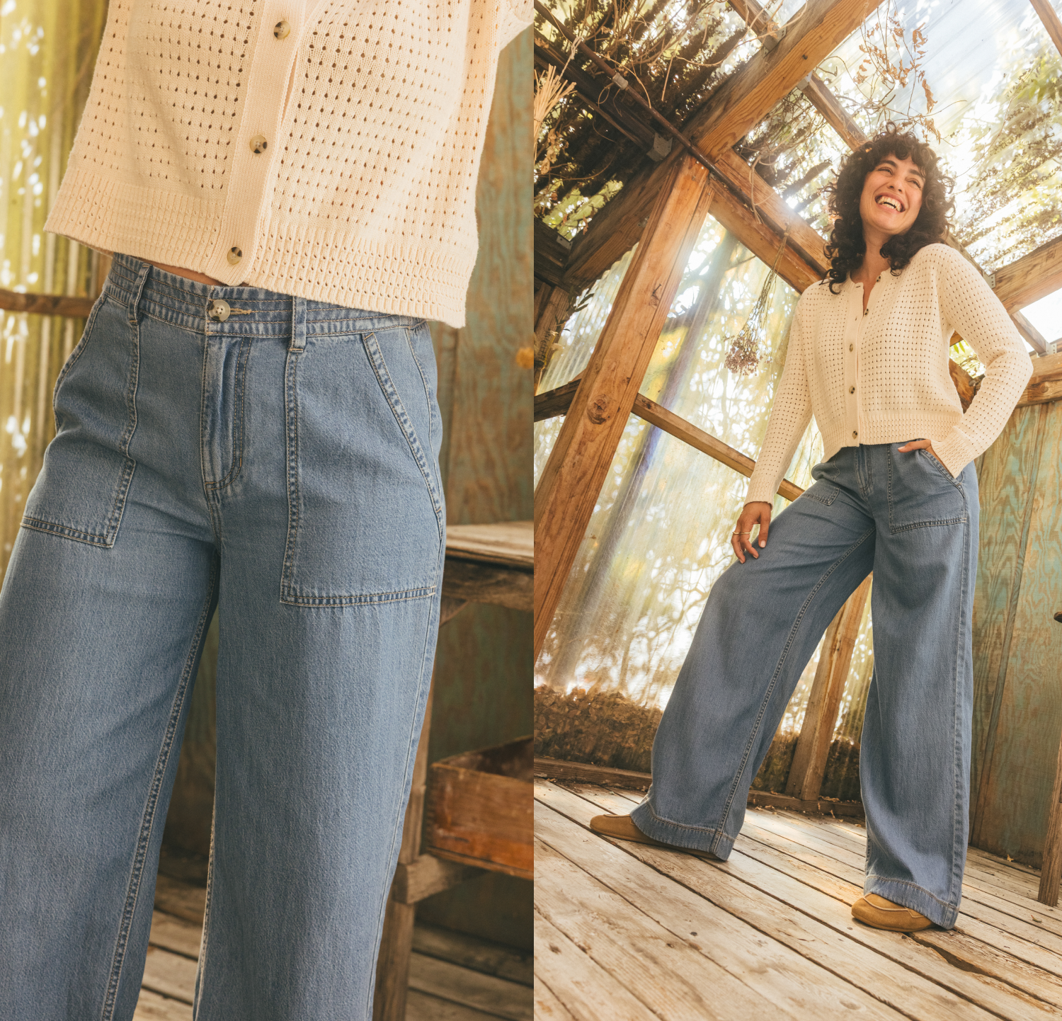 Women's Piñon Soft Denim Wide Leg Pant