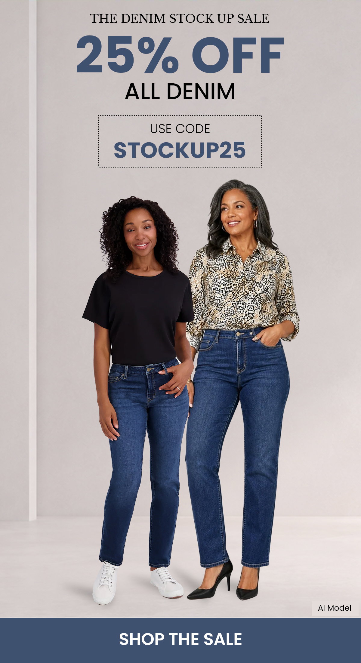The Denim Stock Up Sale: 25% off all denim with code STOCKUP25