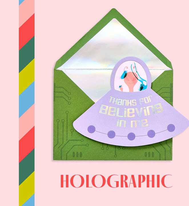 Believing In Me Alien Embellished Thank You Card