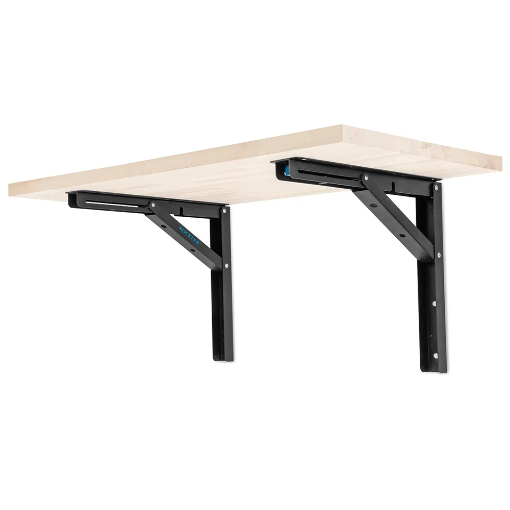 Rockler Rock-Steady Folding Worktop Wall Brackets, Pair