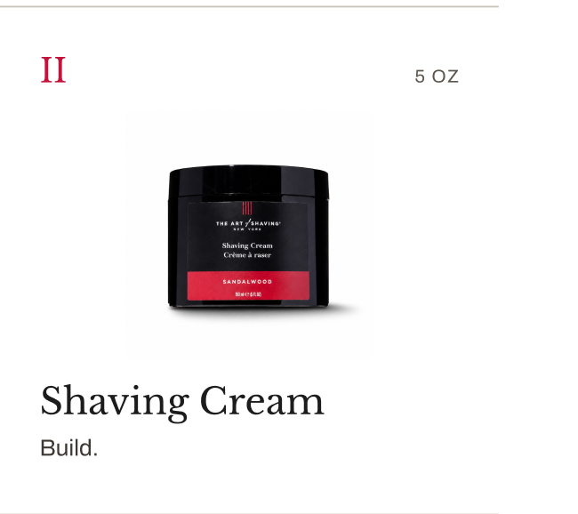 Step II: Sandalwood Shaving Cream, 5 oz. Build.