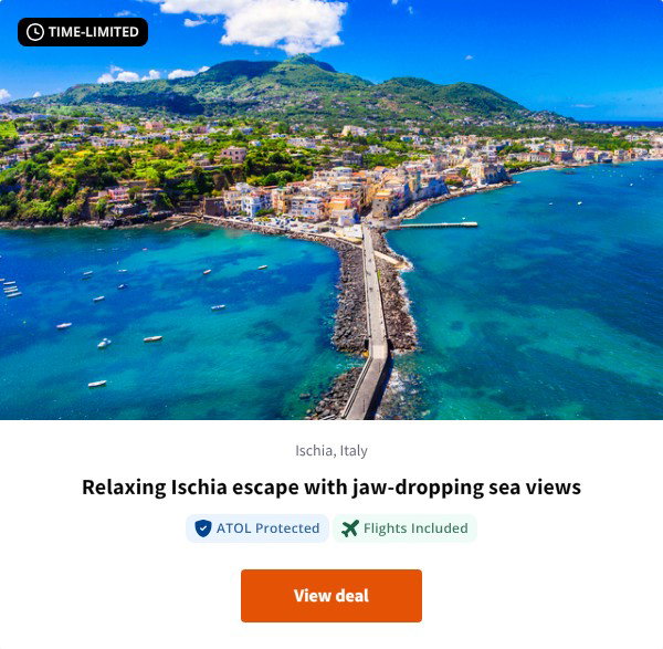 Relaxing Ischia escape with jaw-dropping sea views