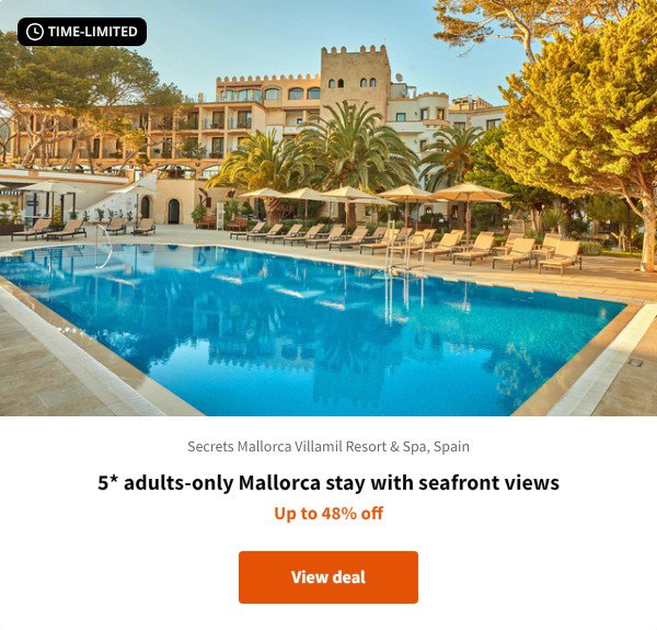 5* adults-only Mallorca stay with seafront views