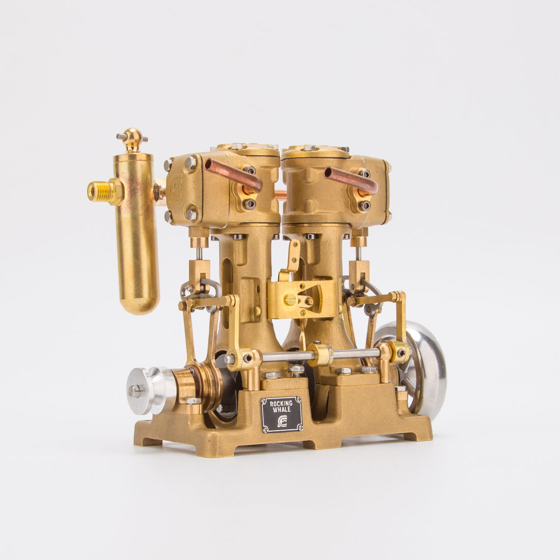 RW-L2 Retro Mini Inline Double Cylinder Steam Engine Model for 70-130cm Steamship