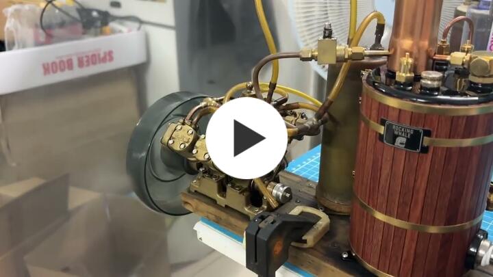 RW-B2 500mL Vertical Steam Boiler Model for Model Ship Steam Engine