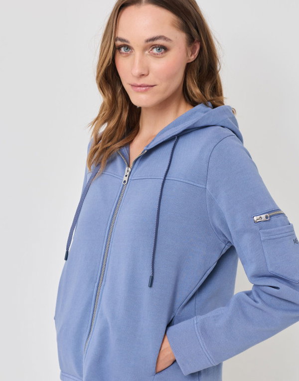 Sweatjacke mit Zip und Kapuze