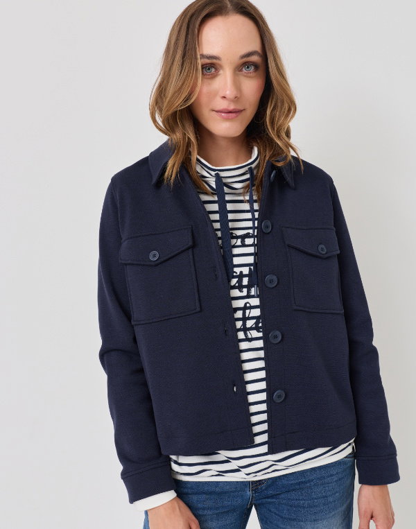 Lockere Hemdjacke aus Jersey