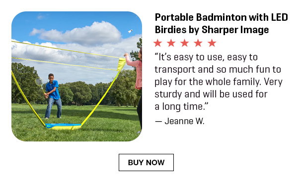 Portable Badminton with LED Birdies by Sharper Image