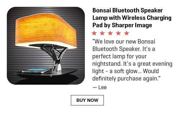Bonsai Bluetooth Speaker Lamp with Wireless Charging Pad by Sharper Image