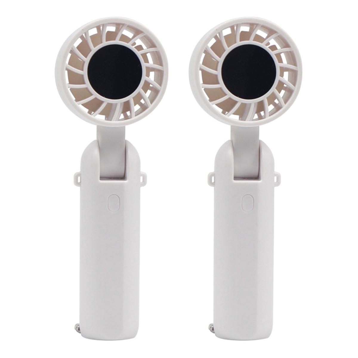 Living Glow 2pk Rechargeable Mini Clip Fan with Charging Block