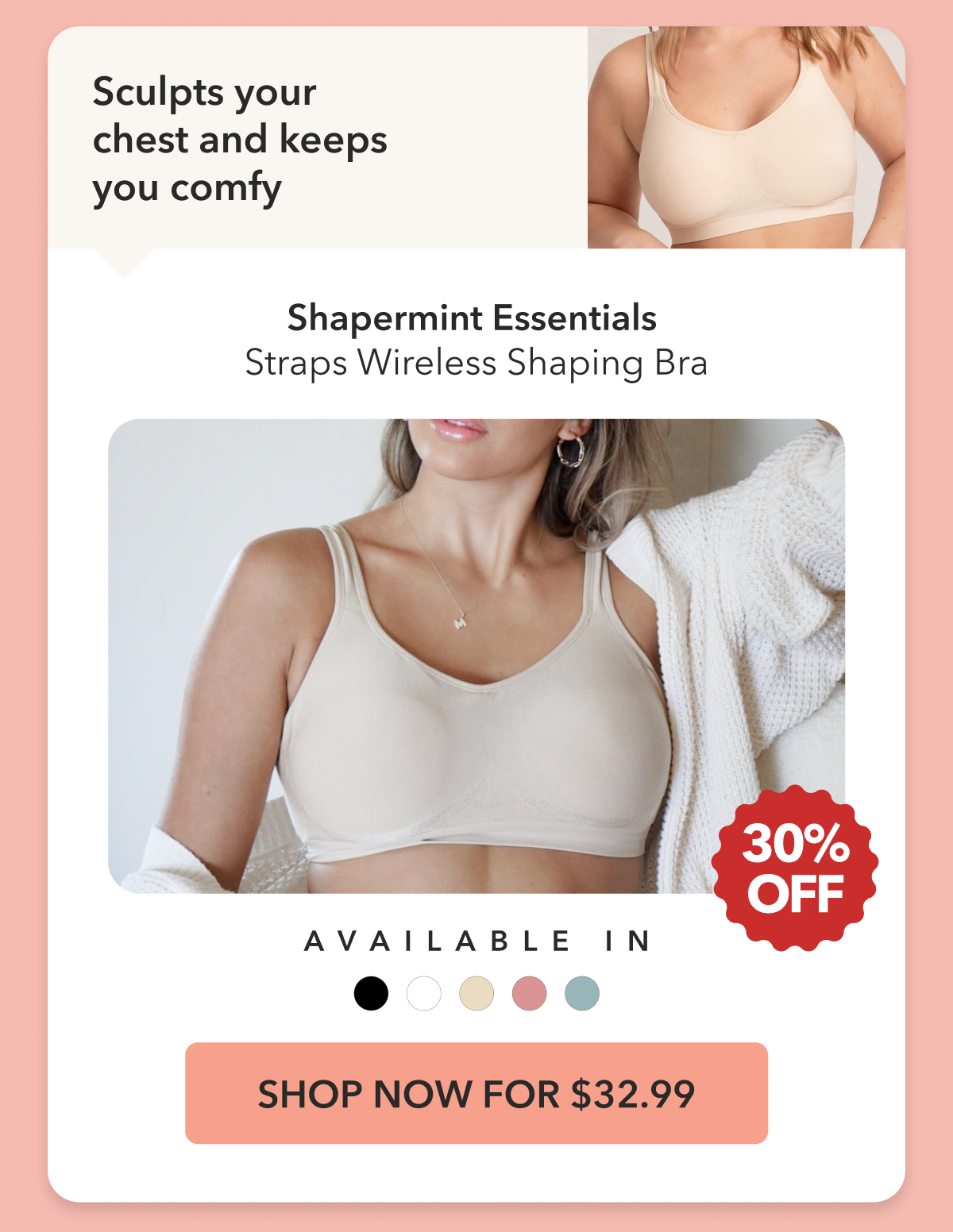 Shop Smoothing Comfort Straps Bra