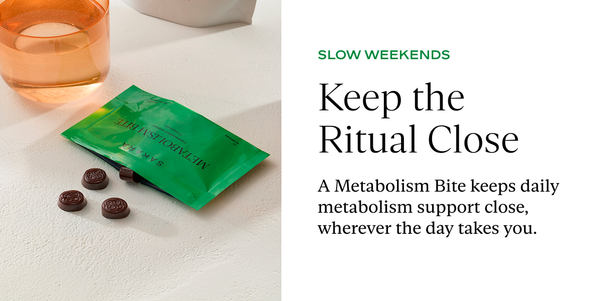 Keep the Ritual Close: A Metabolism Bite keeps daily metabolism support close, wherever the day takes you.