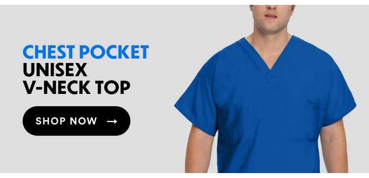 Chest Pocket Unisex V-Neck Top | Shop Now