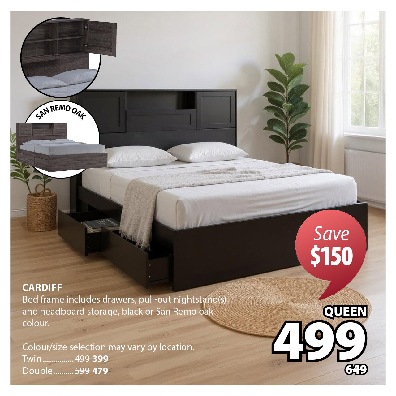 CARDIFF Bed frame | Save $150