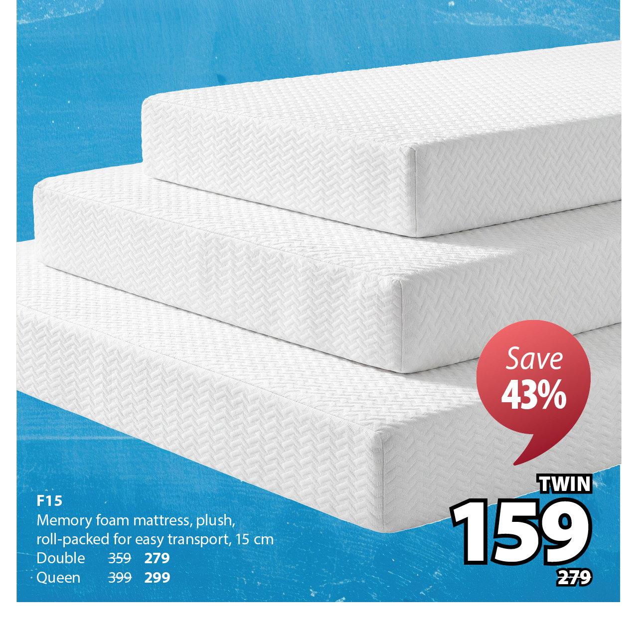 F15 Memory foam mattress | Save 43%