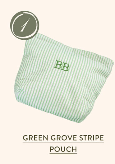 Green Grove Stripe Pouch 