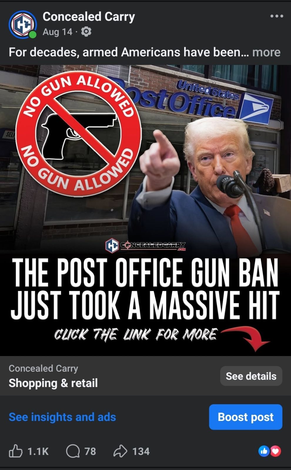 ConcealedCarry.com Facebook post