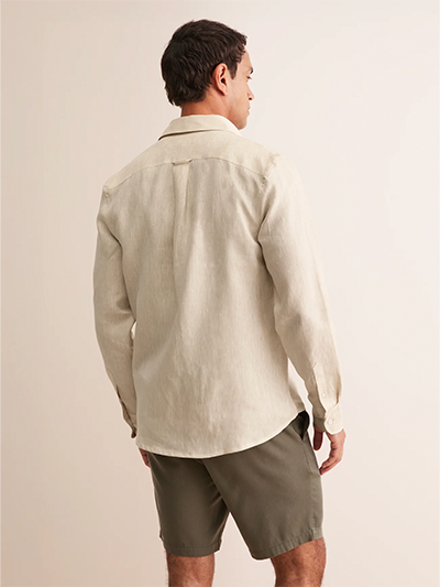 Men's Linen Shirt in Sand