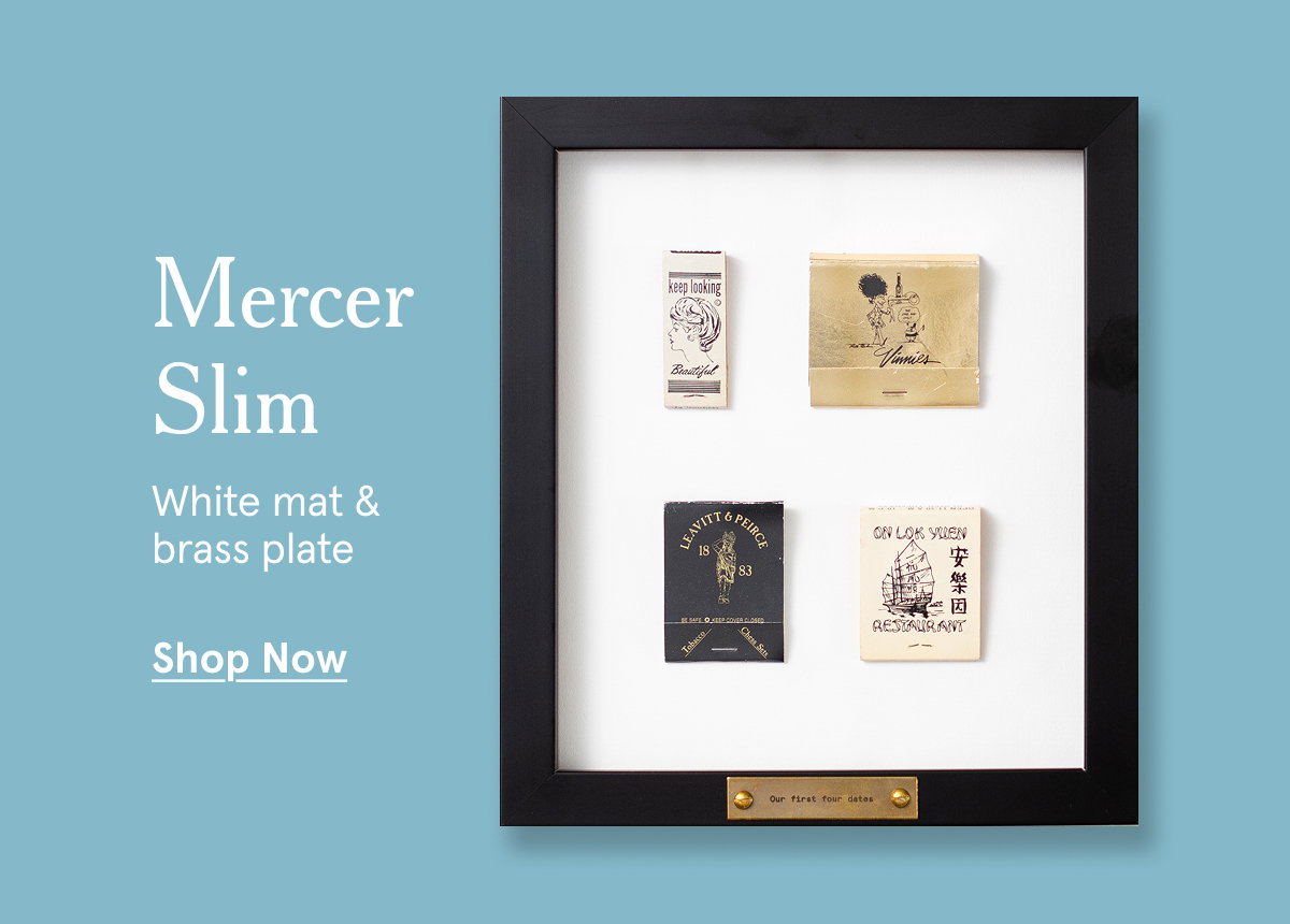 Mercer Slim & white mat & brass plate