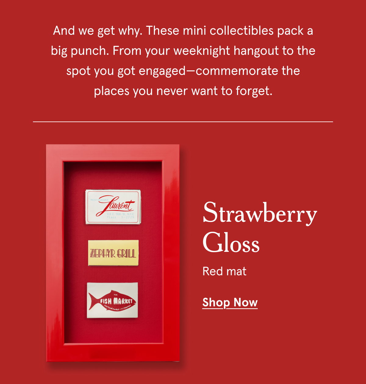 Strawberry gloss & red mat