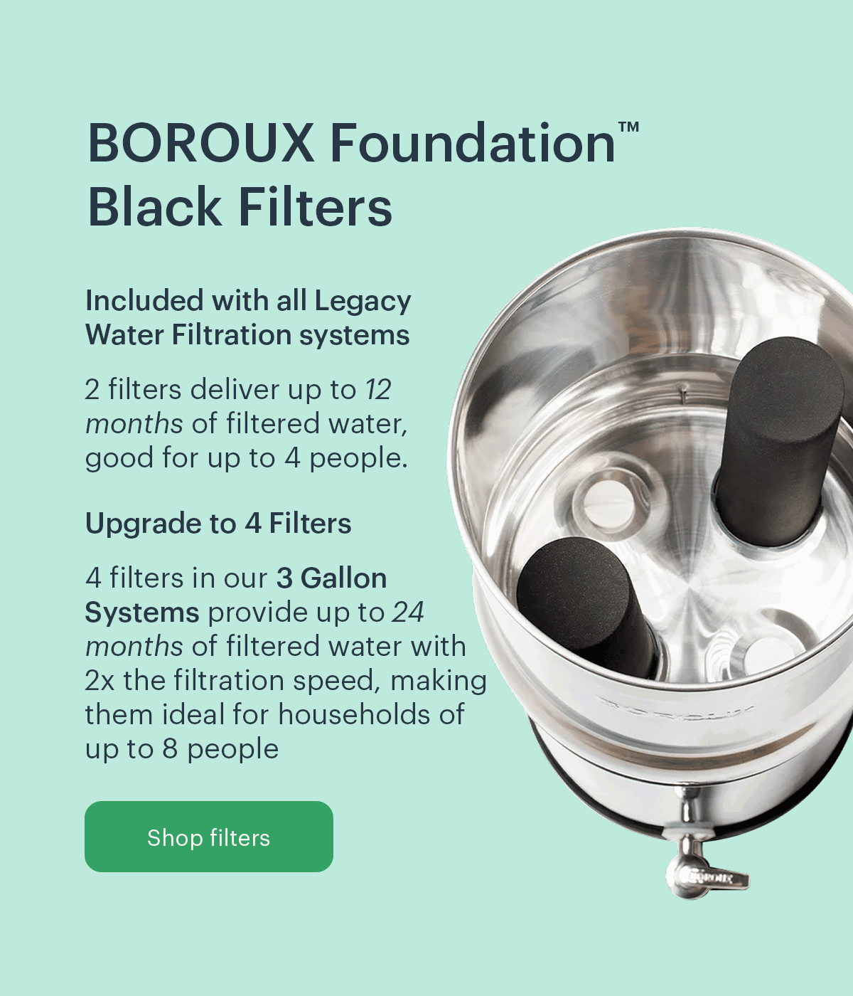 BOROUX Foundation™ Black Filters