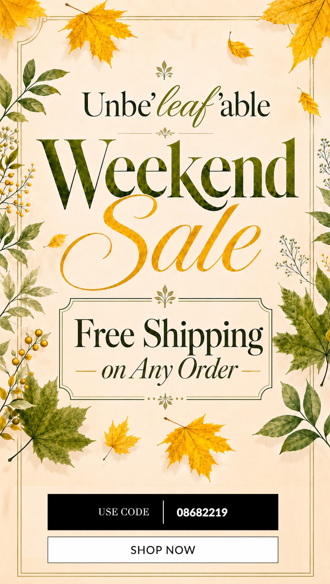 Free shipping on any order