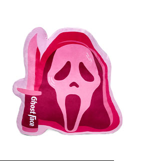 Pink Ghost Face Head Pillow