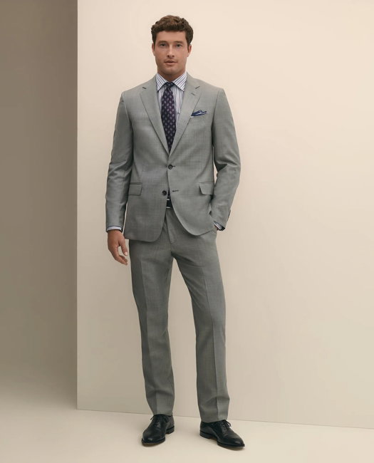 Image of Classic Fit Wool Sharkskin 1818 Suit