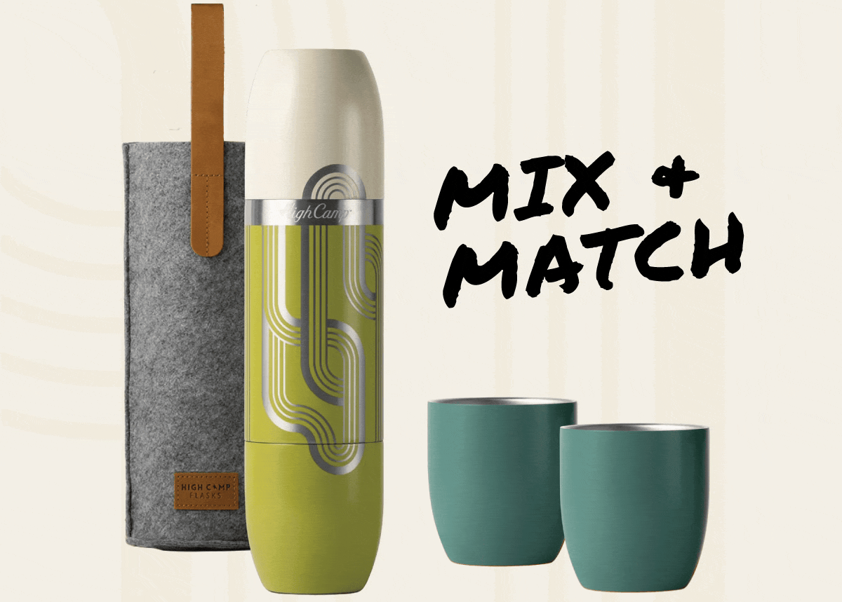 Mix & Match a Vintage Flask and Vintage Tumblers