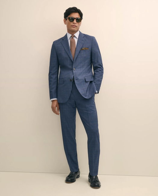 Image of Slim Fit Wool Checked 1818 Suit
