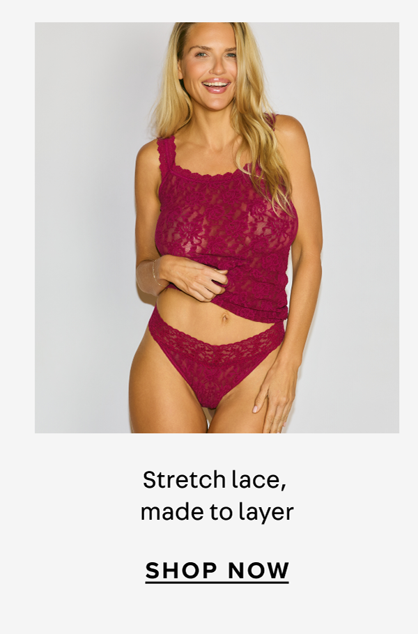 Stretch lace, made to layer 