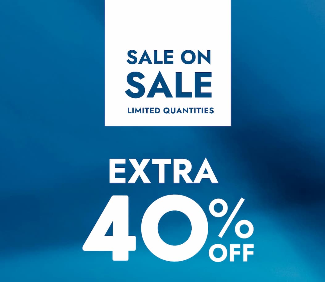 SALE ON SALE LIMITED QUANTITIES 40 EXTRA O O OFF