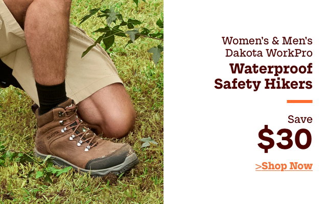Women's + Men's Dakota WorkPro Waterproof Safety Hikers Save $30