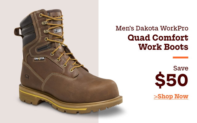 Men's Dakota WorkPro Quad Comfort Work Boots Save $50