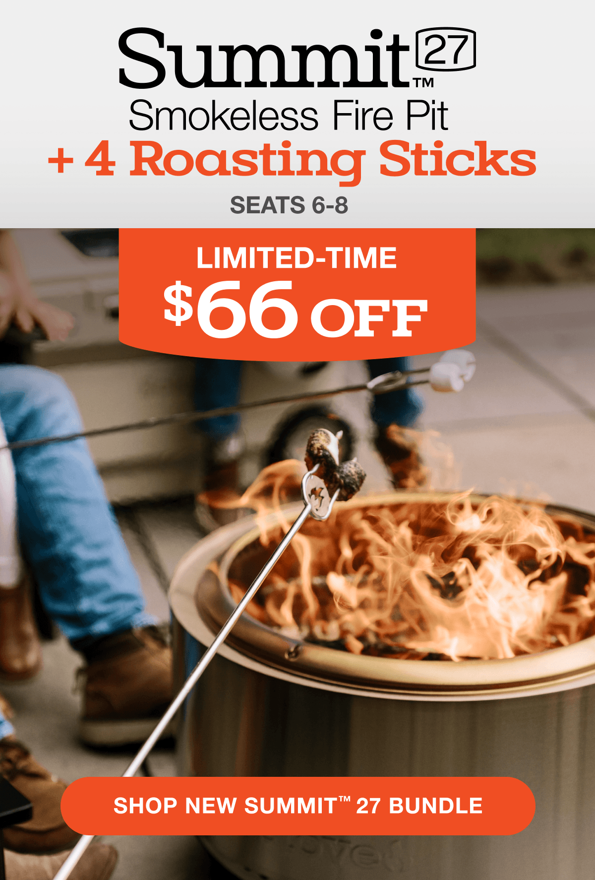 Summit 27 Fire Pit + Roasting Sticks Bundle