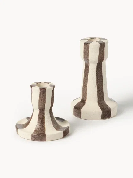 Candelabros pintados a mano Ellen, set de 2