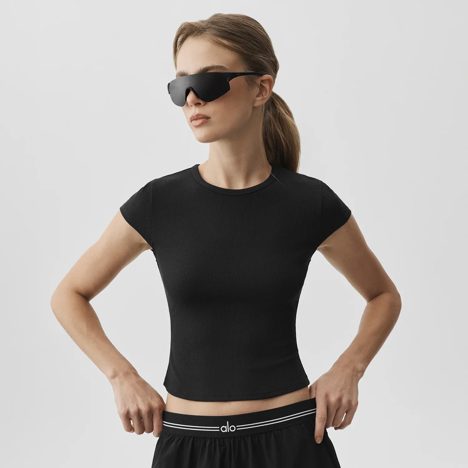 RIBBED MODAL CAP SLEEVE TOP