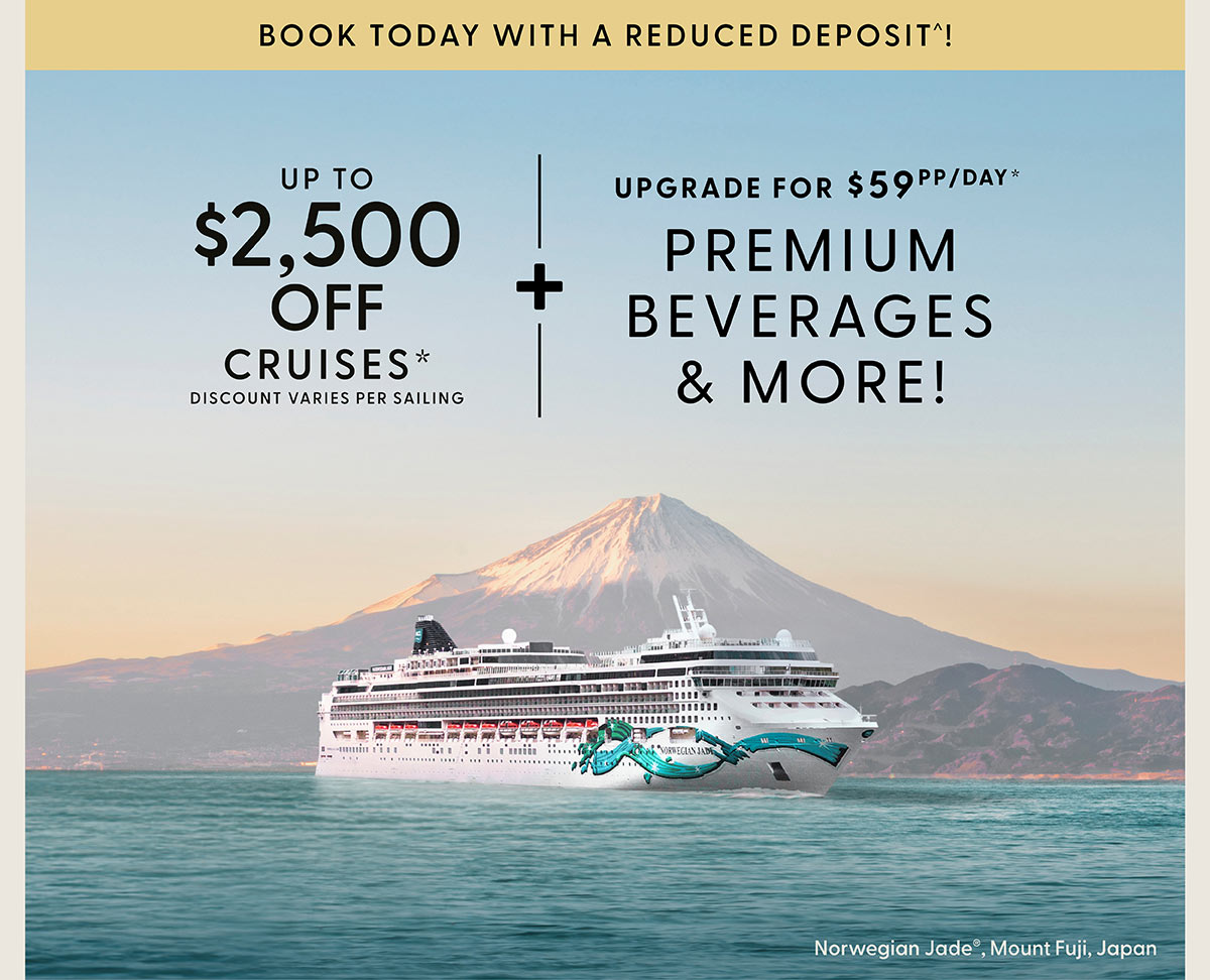 Up To $2,500 Off NCL Cruises