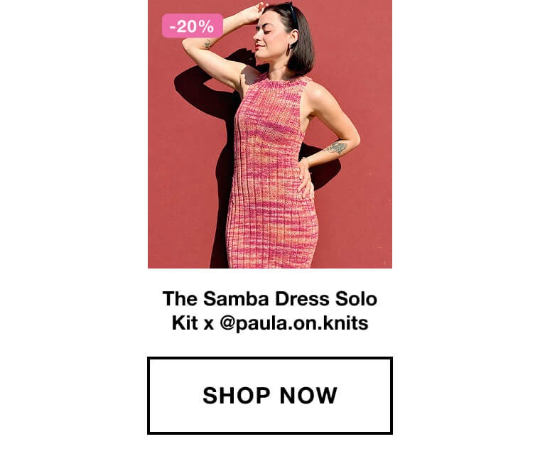 The Samba Dress Solo Kit x @paula.on.knits 1